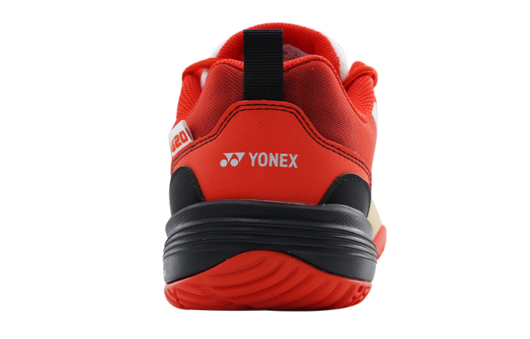 YONEX Textile, Synthetic Leather Cushioning Slip Resistant Abrasion Resistant Low top Badminton Shoes White Red