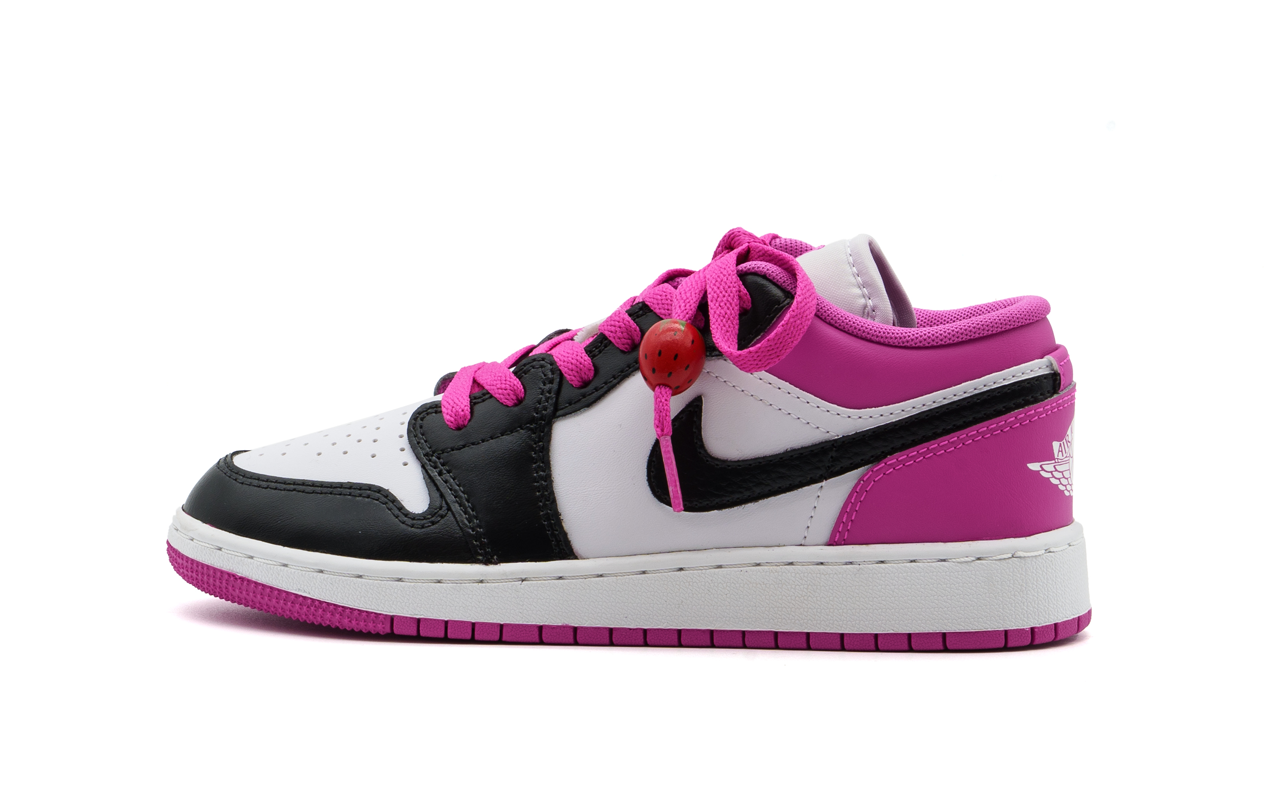 Jordan Air Jordan 1 Abrasion Resistant Abrasion Resistant Low top Vintage Basketball Shoes Women’s Black White Pink