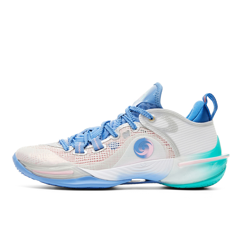 PEAK Basketball Shoes Women’s Low Top White/Sky Blue/Pink
