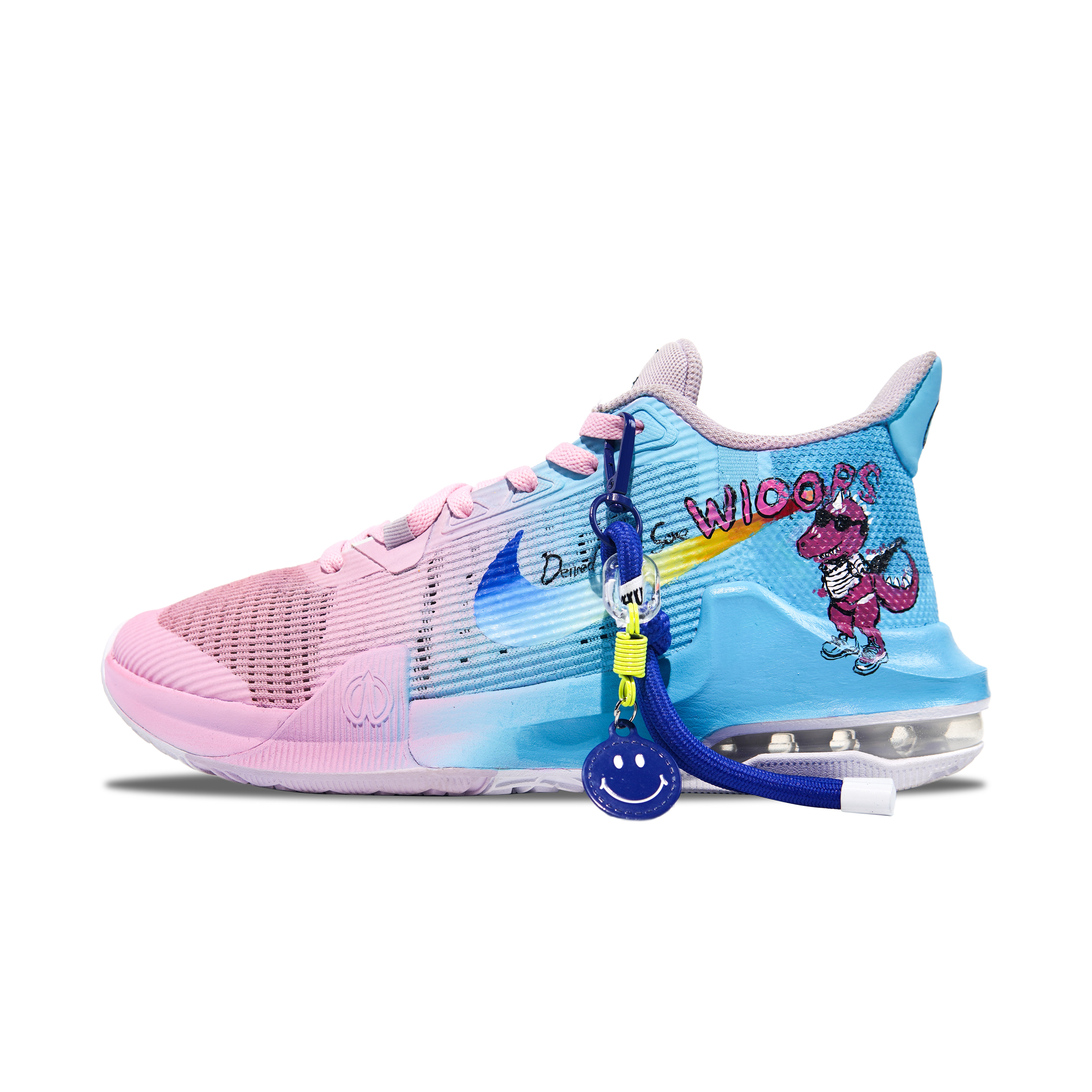 Nike Air Max Impact 3 Fabric Cushioning Slip Resistant Abrasion Resistant Low top Basketball Shoes Unisex Blue Pink