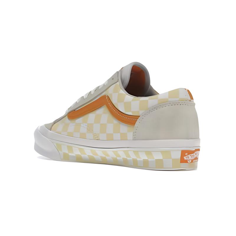 Кеды Vans Vault OG Style 36 LX (оранжево-белые) — Оранжевыйбелый — фото 3