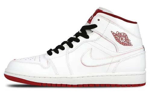 Jordan 1 Retro Mid White Gym Red Black