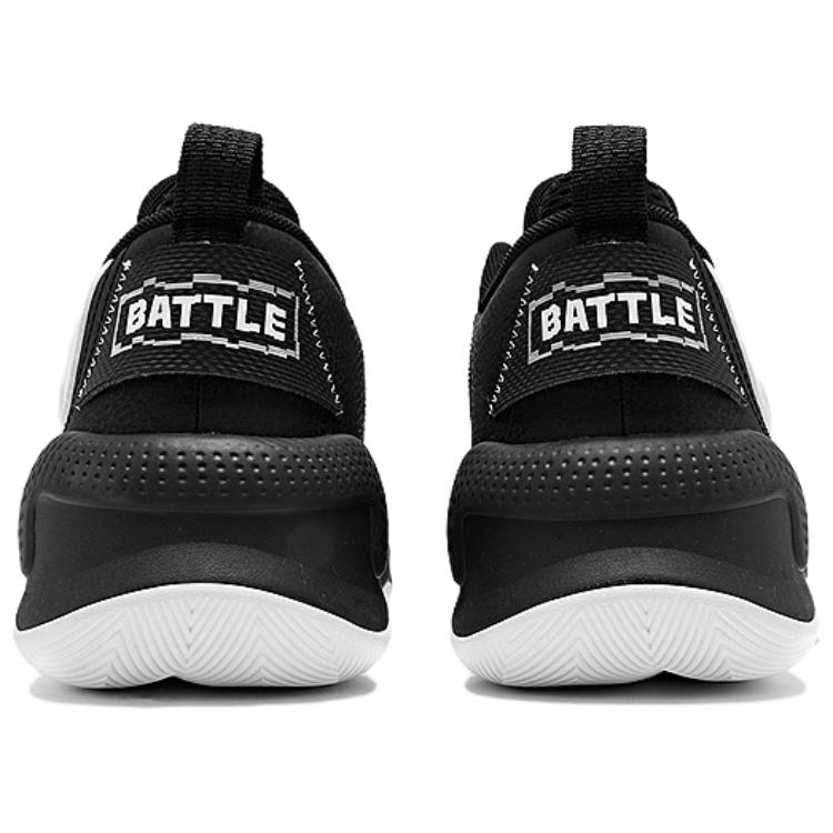 QIAODAN Comfortable Slip Resistant Low top Basketball Shoes Men’s Black White