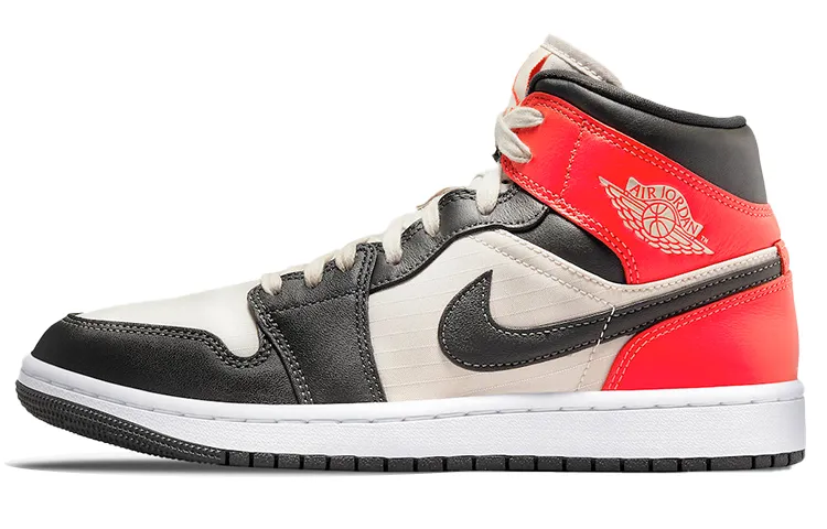 Jordan 1 Mid Newsprint Light Orewood Brown Women's