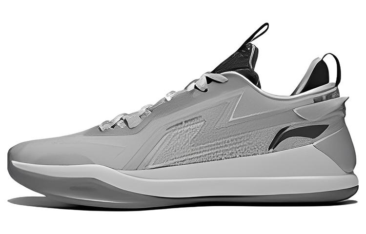 Li Ning Flash 2.0 Abrasion Resistant Slip Resistant Cushioning Low top Performance Basketball Shoes Men's Smoke Gray