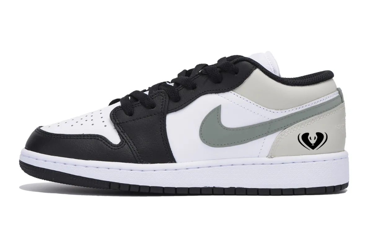 Jordan Air Jordan 1 Vintage Basketball Shoes Men's Low Top Black Gray