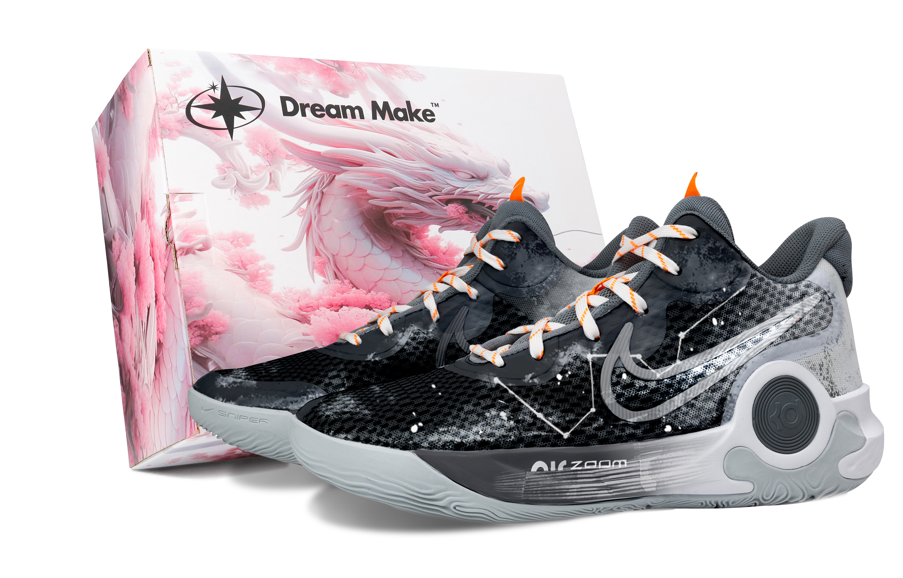 Nike KD Trey 5 IX Star Whisper Pink Gift Box Fabric Cushioning Abrasion Resistant Breathable Mid top Basketball Shoes