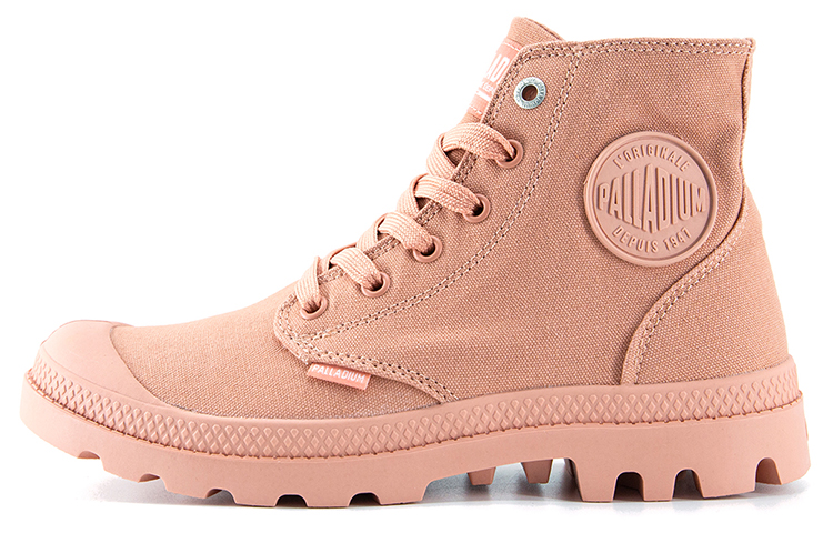 Palladium Mono Chrome Slip Resistant, Abrasion Resistant, Breathable High top Canvas Shoes Unisex Clay Red