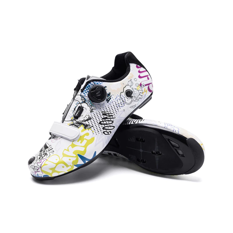SANTIC Coverage, Balance, Support, Abrasion Resistant, Lightweight, Breathable Low top Cycling Shoes Unisex White