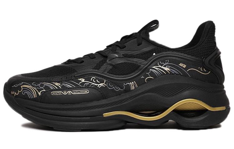 ANTA Variety Training Collection Training Shoes Men’s Low Top Black/Gold