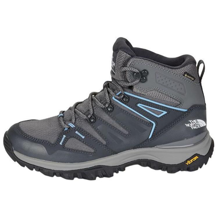THE NORTH FACE Hedgehog Slip Resistant Abrasion Resistant Mid top Mountaineering Shoes Women's Gray