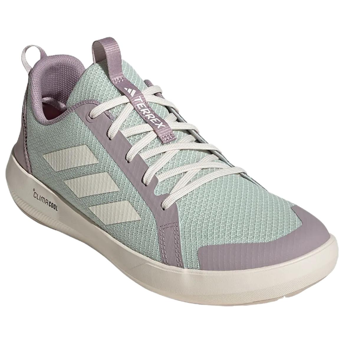 Adidas Terrex Boat PU, Textile Cushioning Breathable Lightweight Low top Hiking Shoes Unisex Light Green