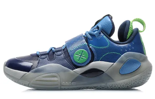 LiNing Li Ning City 8 Wade Comfortable and Versatile Textile Synthetic Leather TPU Shock Absorbing Anti-Slip Wear-Resistant Rebound Low-top Basketball Shoes Men's Mediterranean Blue