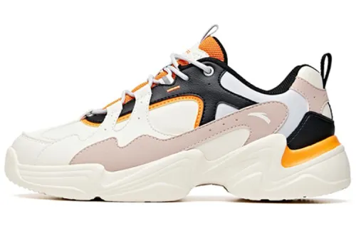 ANTA Chunky Sneakers Women's Low Top White Yellow