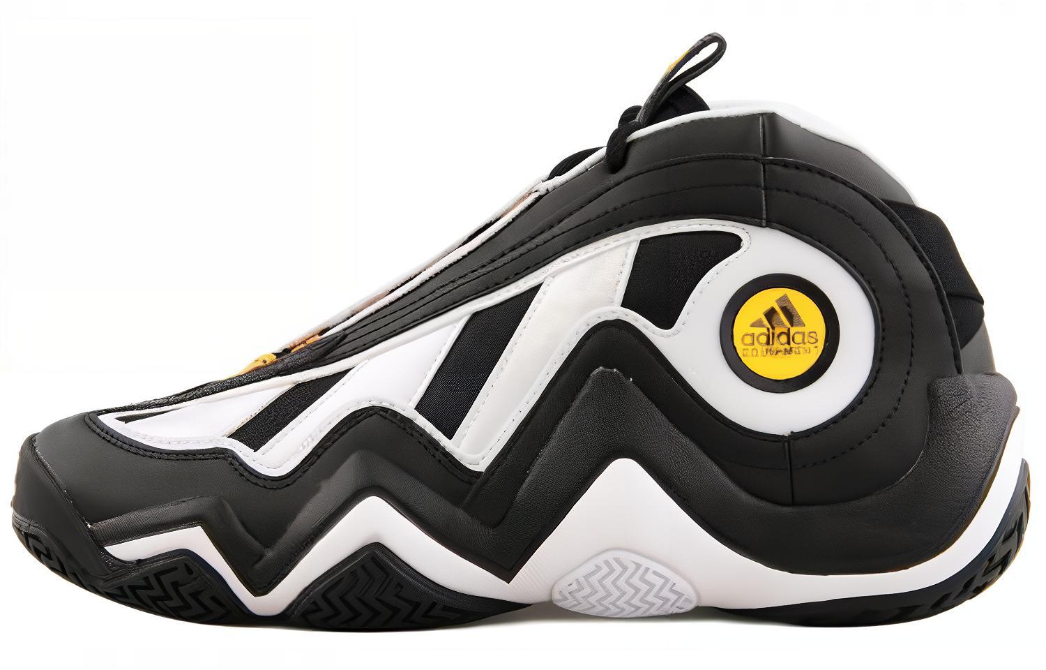 Adidas Crazy 97 cool versatile shock-absorbing wear-resistant mid-top retro basketball shoes men's black and white