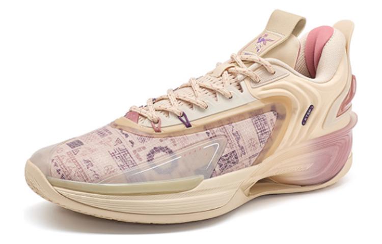 XTEP Levitation 7 Cushioning Anti-Slip And Wear-Resistant Low-Top Basketball Shoes Brown Pink