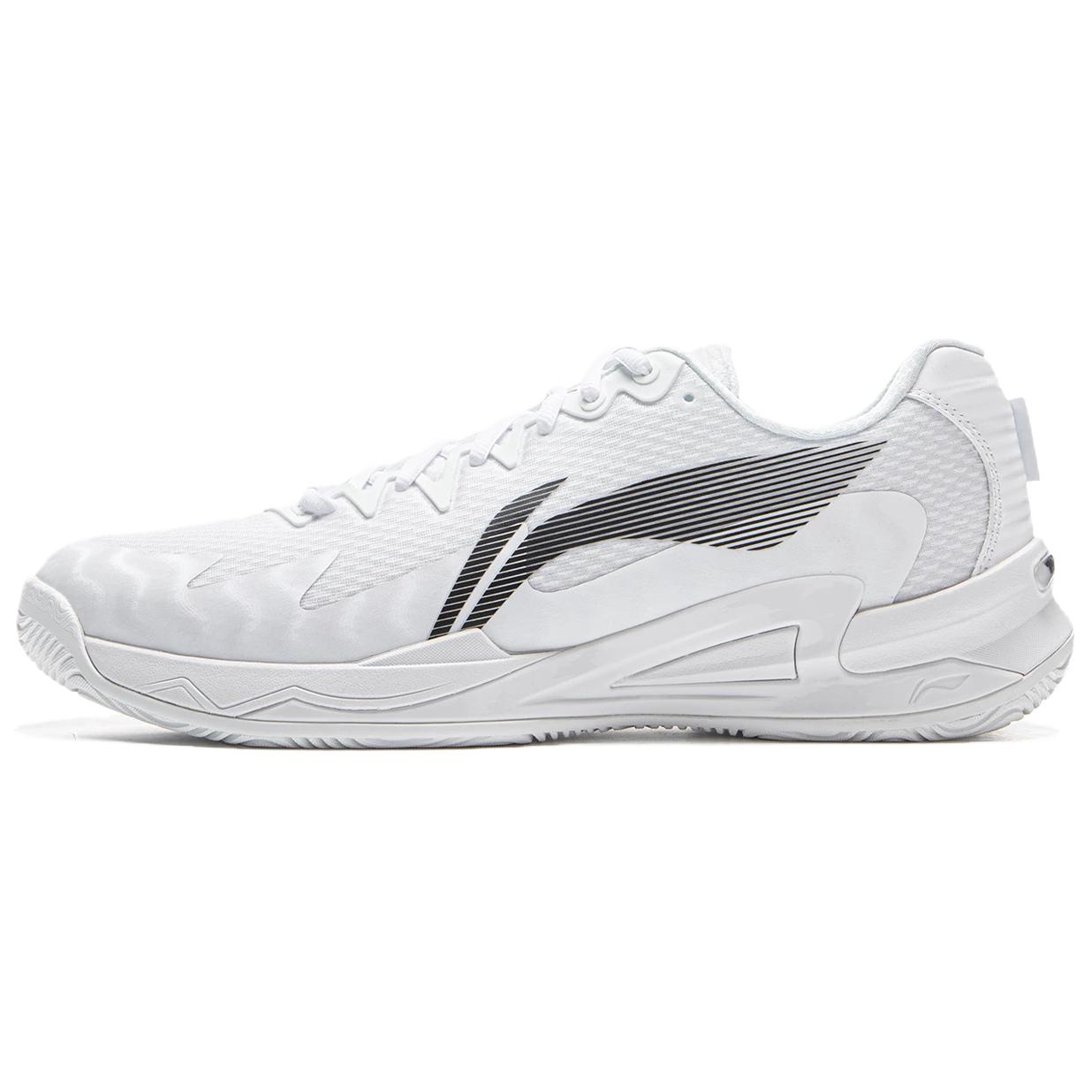 Li Ning Slip Resistant Abrasion Resistant Low top Tennis Shoes Unisex White Black