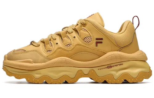 FILA FUSION QD96 Cushioning Abrasion Resistant Coverage Support Low top Chunky Sneakers Men's Orchid Yellow