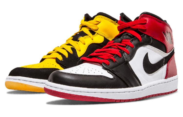 Мужские кроссовки Jordan Air Jordan 1 Beginning Moments Pack BMP (красно-желтые) — фото 3