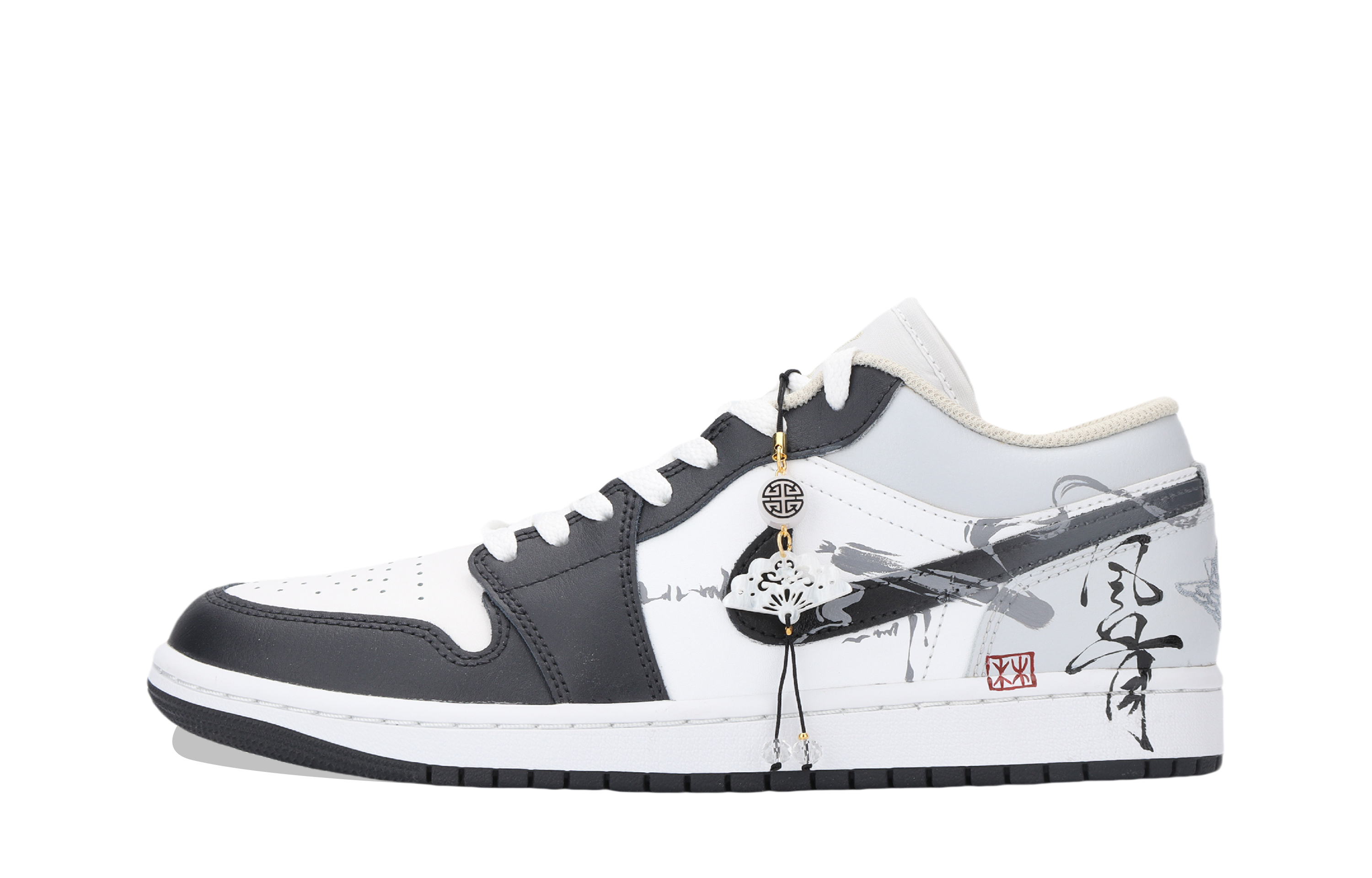 Jordan Air Jordan 1 Wind Bone Cushioning Low top Vintage Basketball Shoes Unisex Black