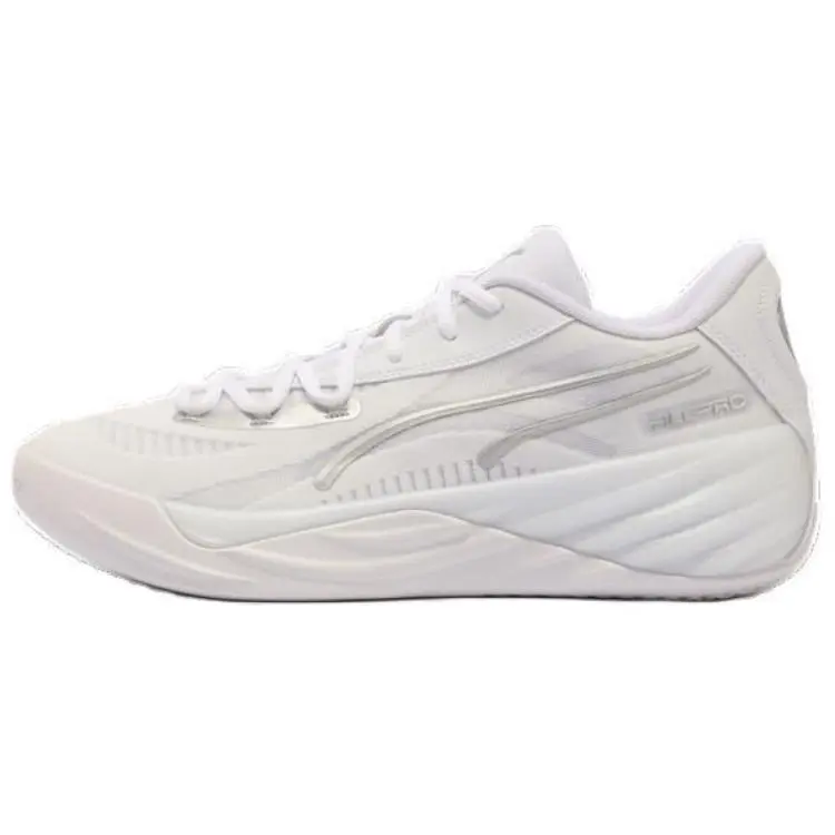 PUMA All Pro Nitro Low top Basketball Shoes Unisex White