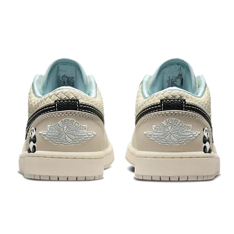 Jordan Air Jordan 1 Slip Resistant Abrasion Resistant Low top Vintage Basketball Shoes Women’s Beige Brown