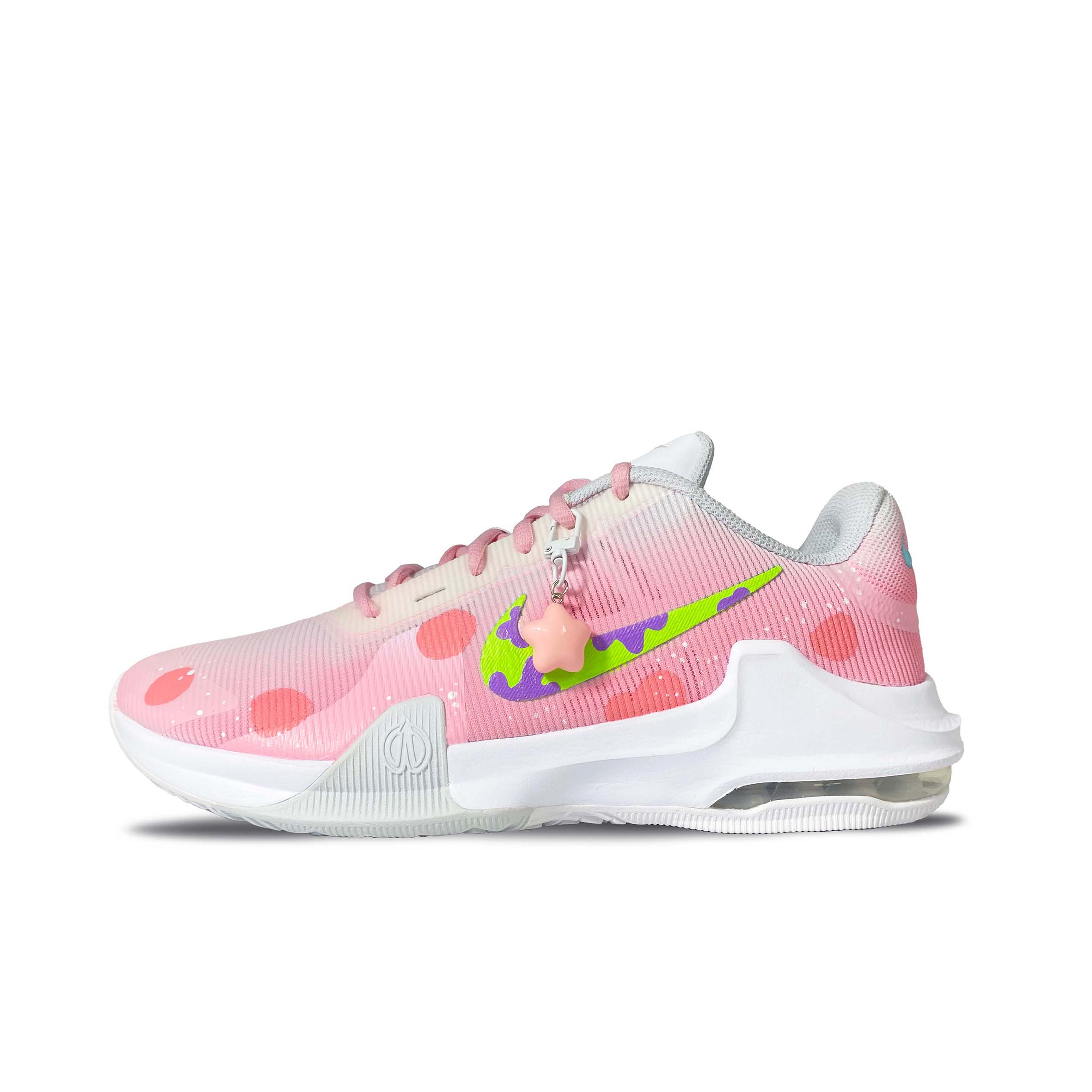 Nike Air Max Impact 4 Cushioning Abrasion Resistant Rebound Low top Basketball Shoes Men’s Pink Yellow
