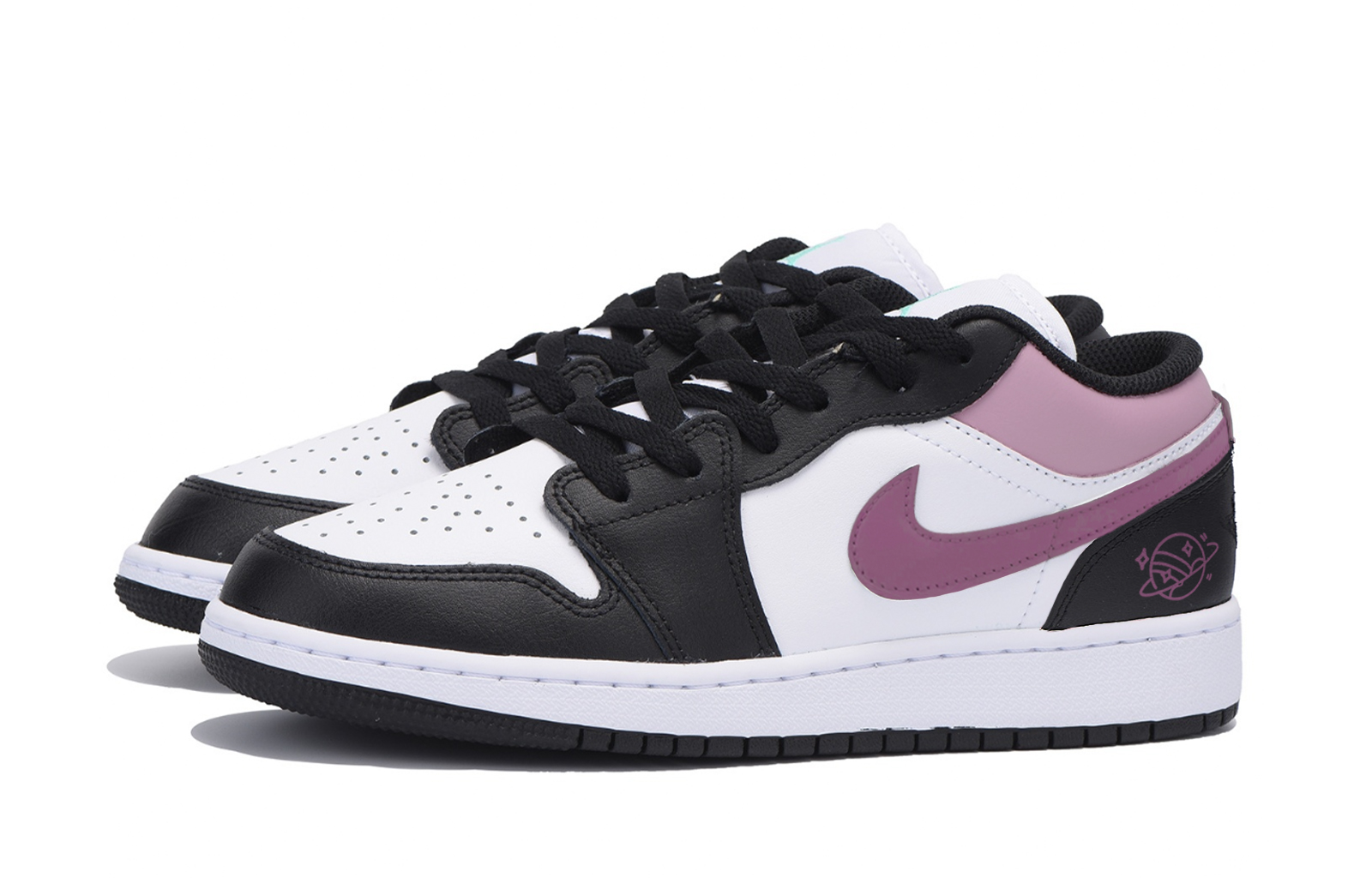Jordan Air Jordan 1 Abrasion Resistant Low top Vintage Basketball Shoes Men’s Black Pink