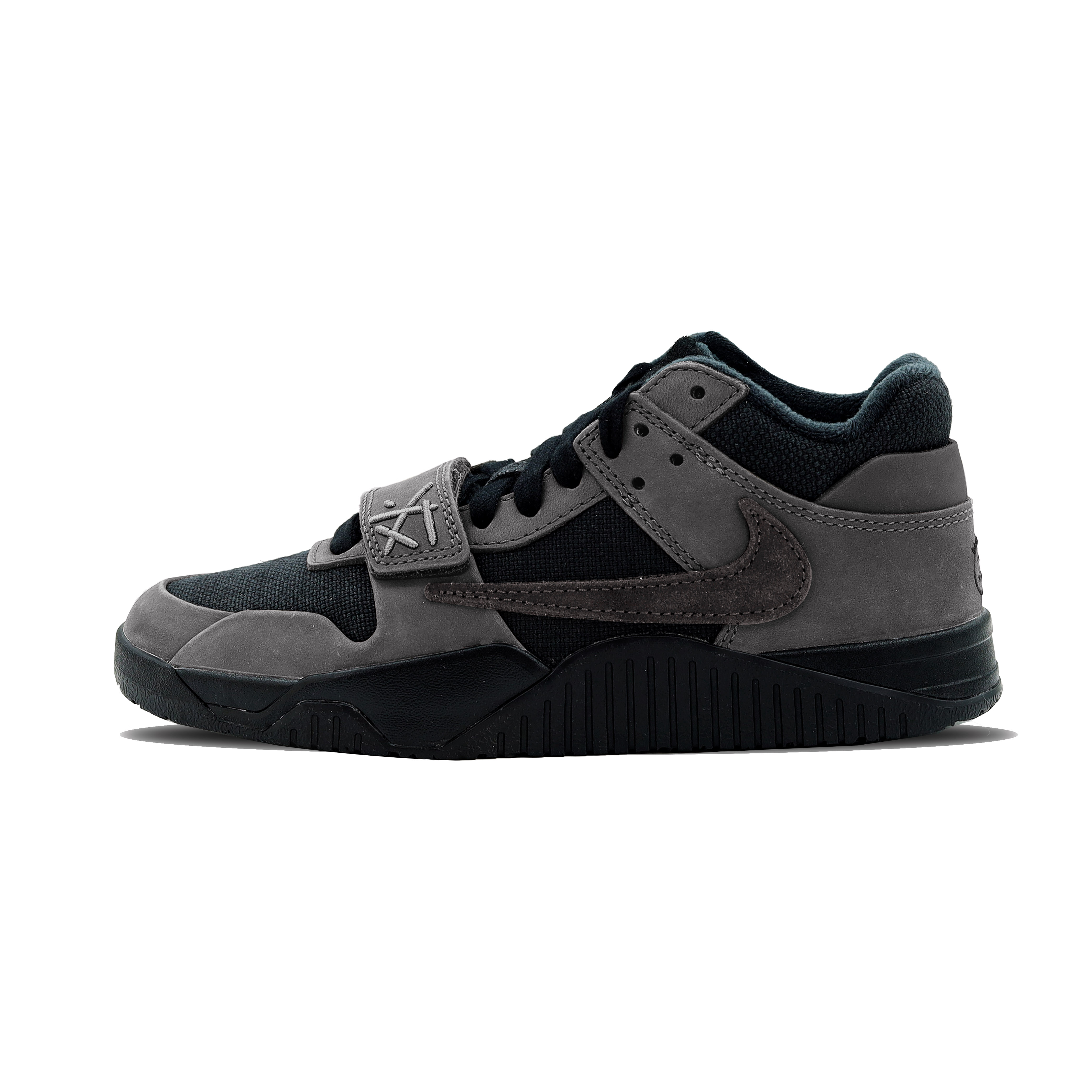 Travis Scott x Jordan Jumpman Jack Cushioning Slip Resistant Low top Basketball Shoes Unisex Black Gray