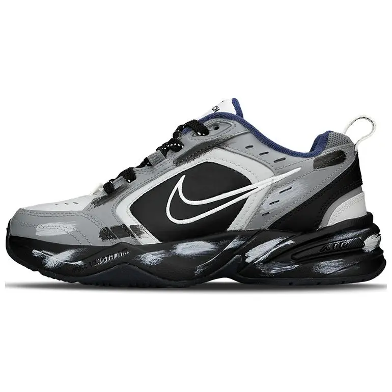 Nike Air Monarch 4 Slip Resistant Abrasion Resistant Low top Chunky Sneakers Unisex Gray