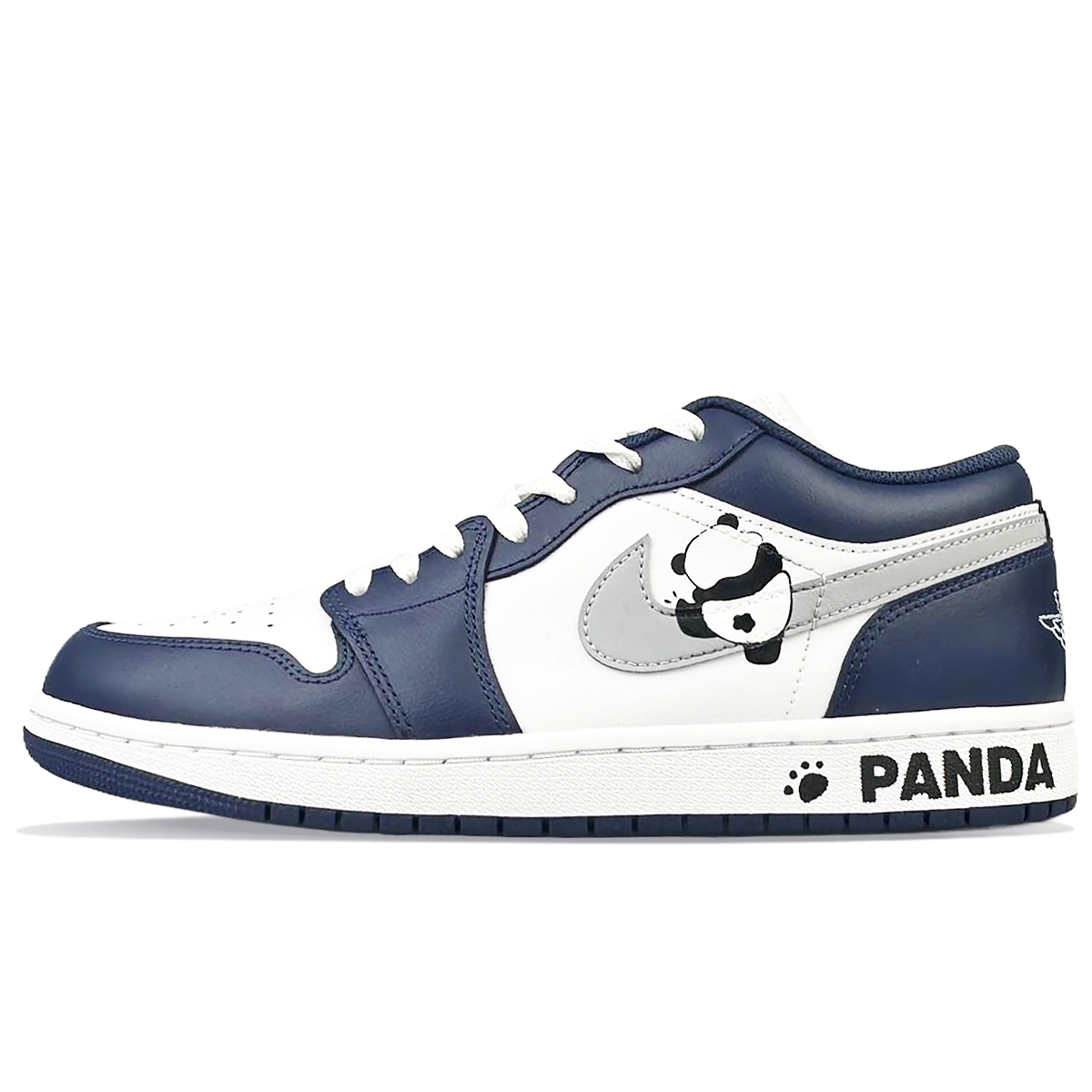 Jordan Air Jordan 1 Slip Resistant Abrasion Resistant Low top Vintage Basketball Shoes Men’s White Blue