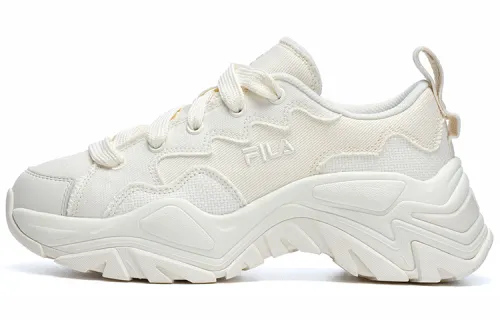 FILA CANVAS Abrasion Resistant Breathable Low top Canvas Shoes Women's Milk White