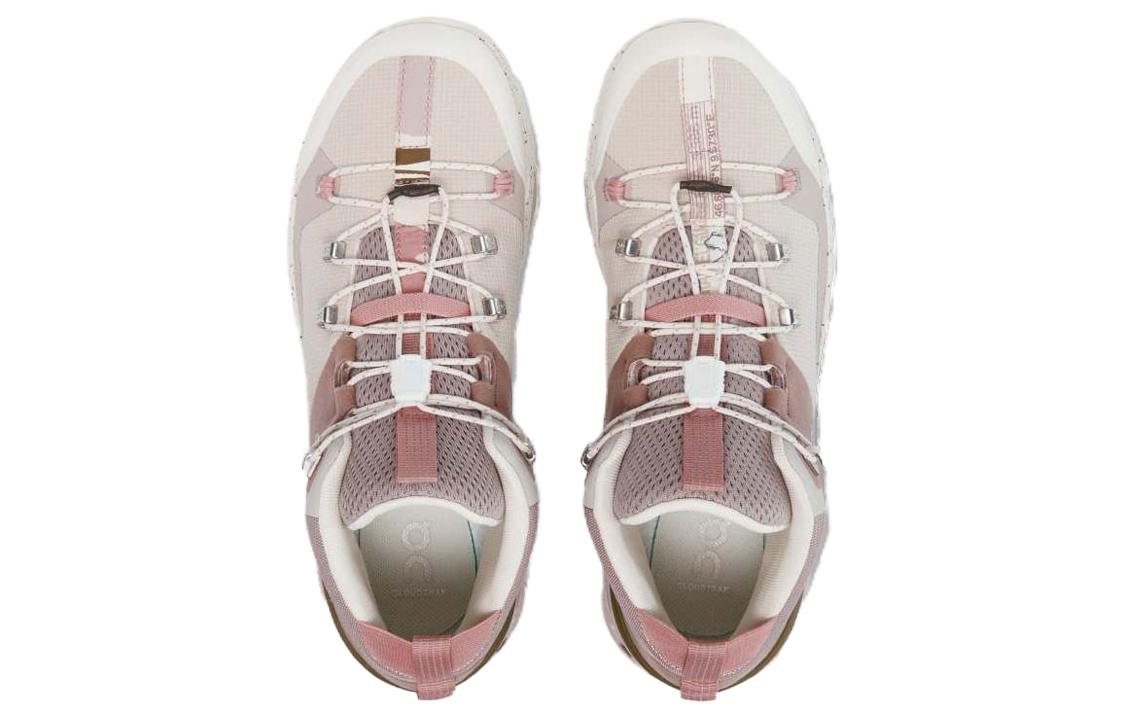 On Cloudtra Comfortable Round Toe Cushioning Mid top Mountaineering Shoes Women’s Beige Pink