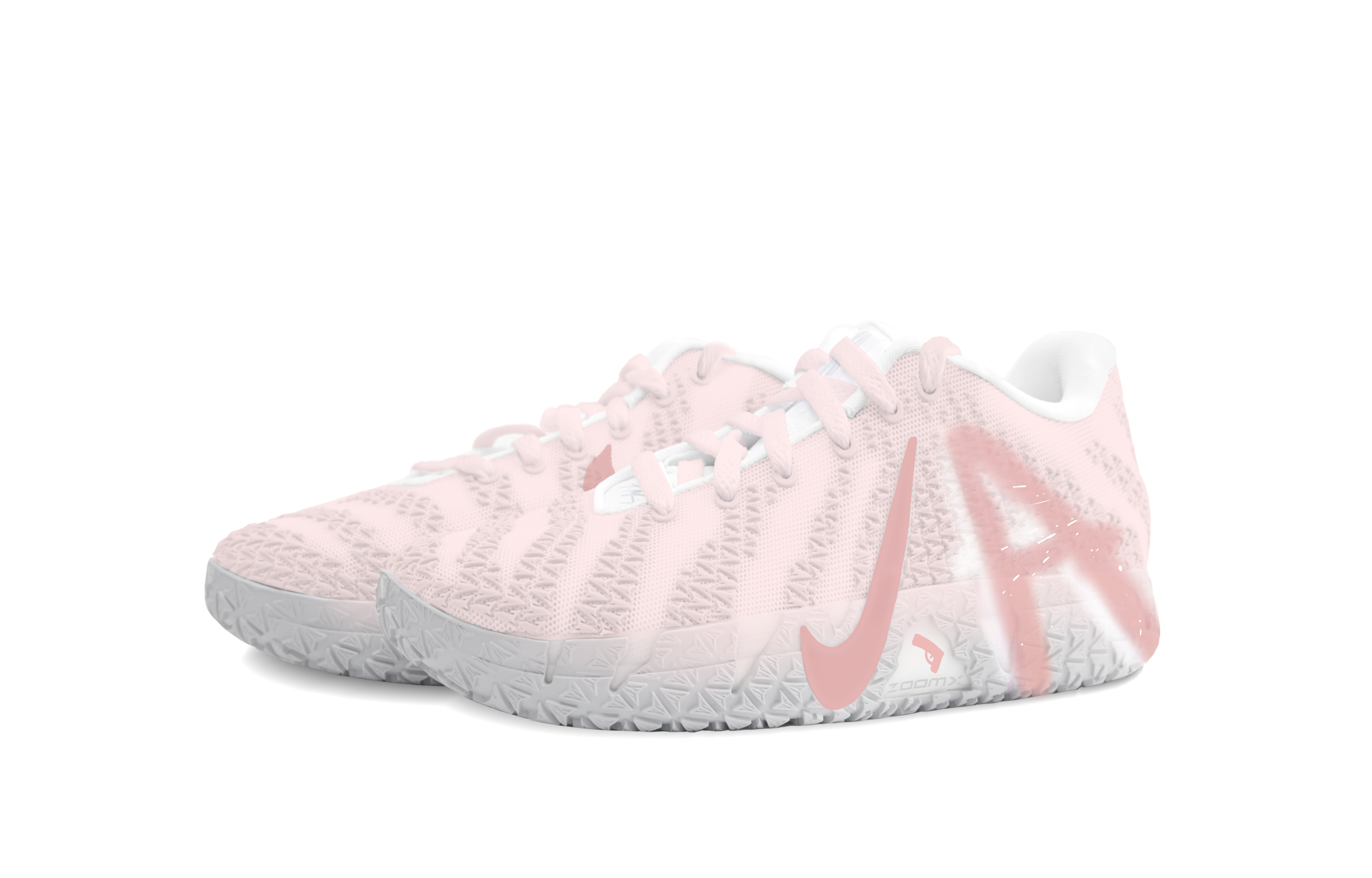 Nike Ja Morant 3 Heart Gun Low top Basketball Shoes Unisex Pink