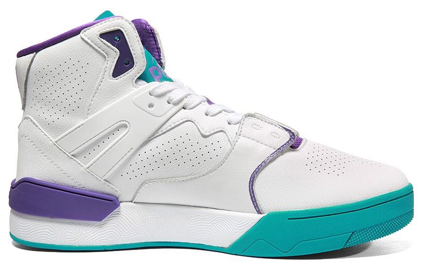 PEAK Taichi 910 Cushioning Coverage High top Vintage Basketball Shoes Men’s White Purple