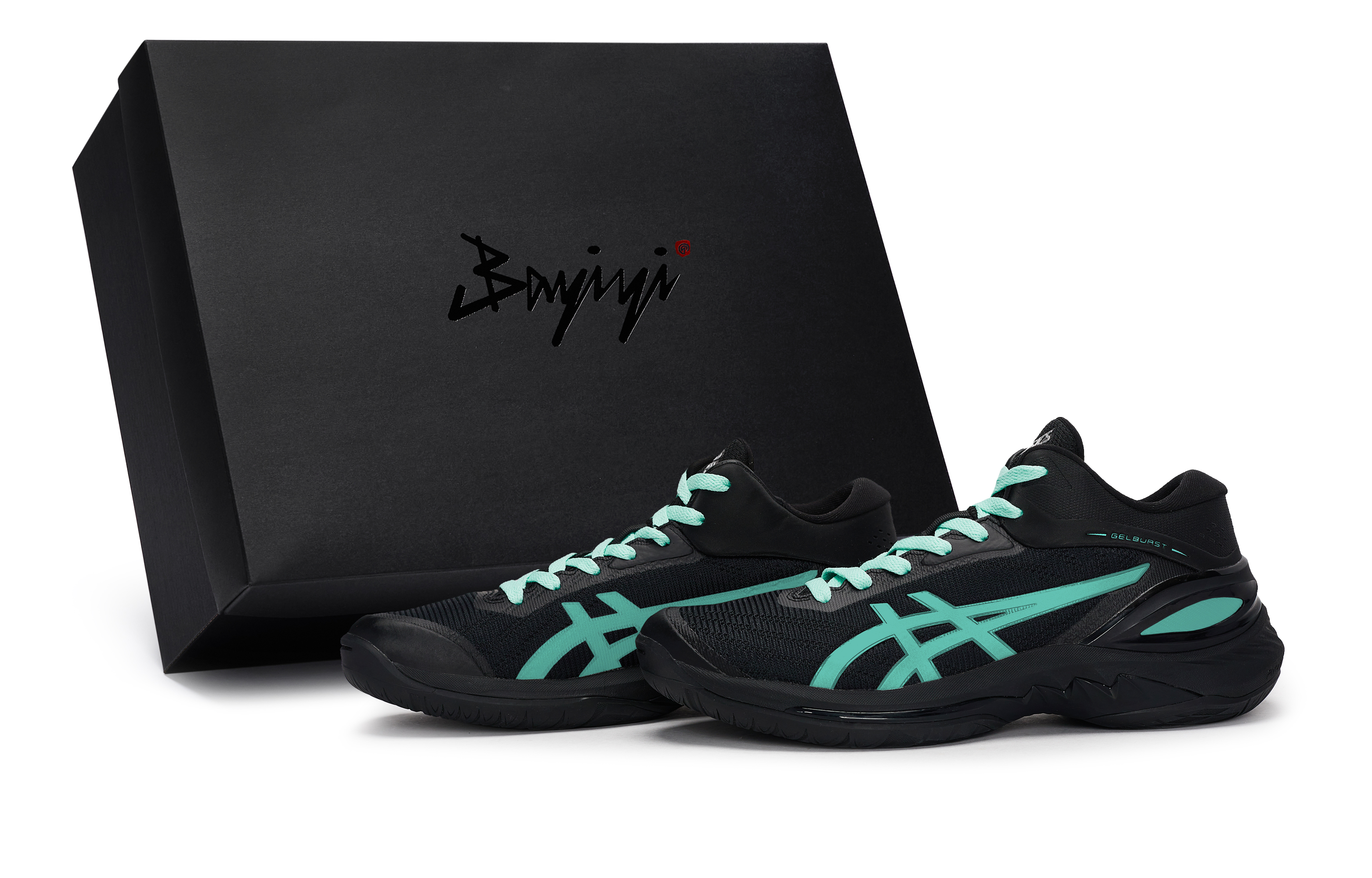 ASICS GELBURST 28 811 Manufacturing, Night Shadow Speed, Special Shoe Box Mid top Basketball Shoes Men’s Black Green