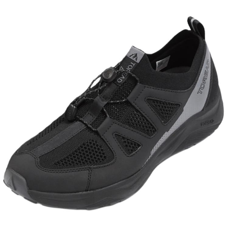TOREAD Slip Resistant Abrasion Resistant Slip Resistant Abrasion Resistant Low top Hiking Shoes Men’s Black Gray