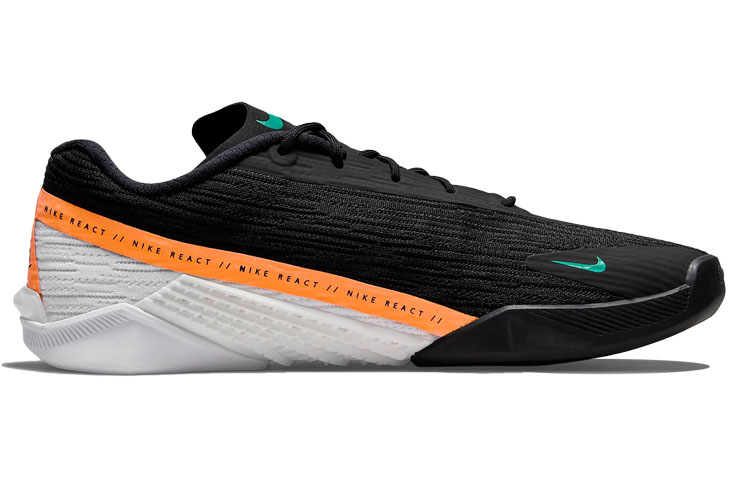 Мужские кроссовки Nike React Metcon Turbo (черно-оранжевые) — фото 2