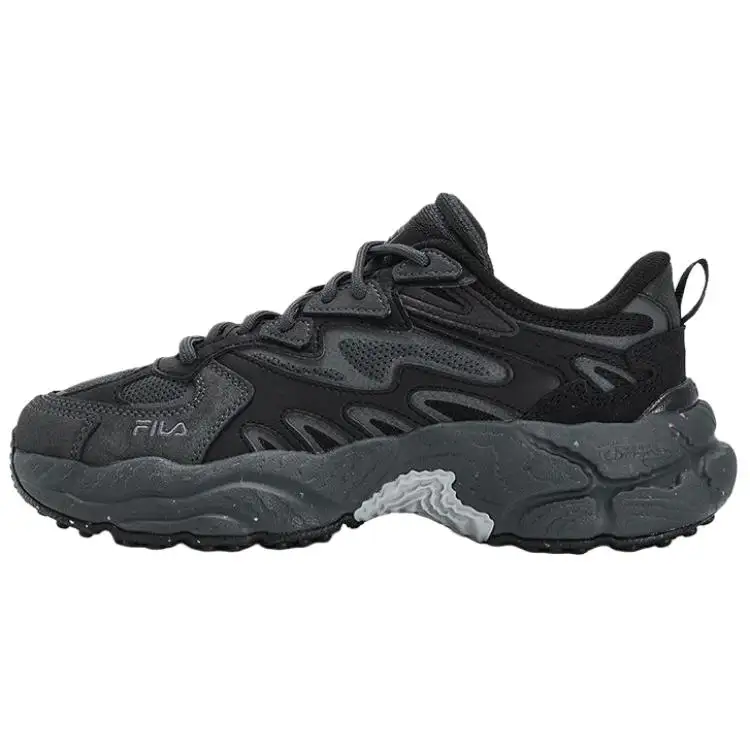 FILA Fern Abrasion Resistant Abrasion Resistant Low top Chunky Sneakers Women's Black