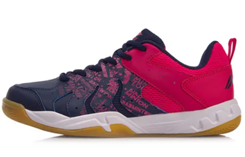 Li Ning Feathering Badminton Shoes Women's Low Top Red/Blue