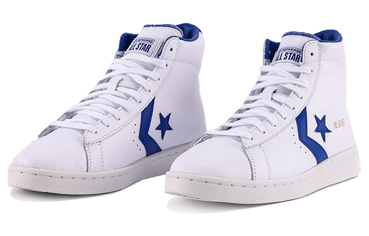 Высокие кеды Converse Cons Pro Leather (белый / бирюзовый) — фото 3