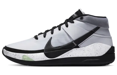 Nike KD 13 Brooklyn Nets Nets Shock Absorbing Anti-Slip Mid-top Basketball Shoes Men's Black and White