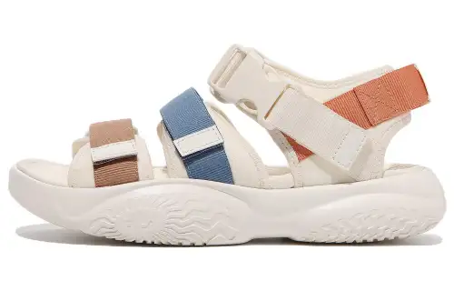 FILA Tapered Sandals 2 Fabric Beach Sandals Unisex Beige Blue