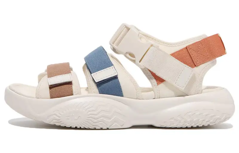 FILA Tapered Sandals 2 Fabric Beach Sandals Unisex Beige Blue
