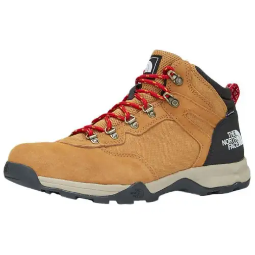 THE NORTH FACE Mountain Slip Resistant Abrasion Resistant Mid top Mountaineering Shoes Men's Brown
