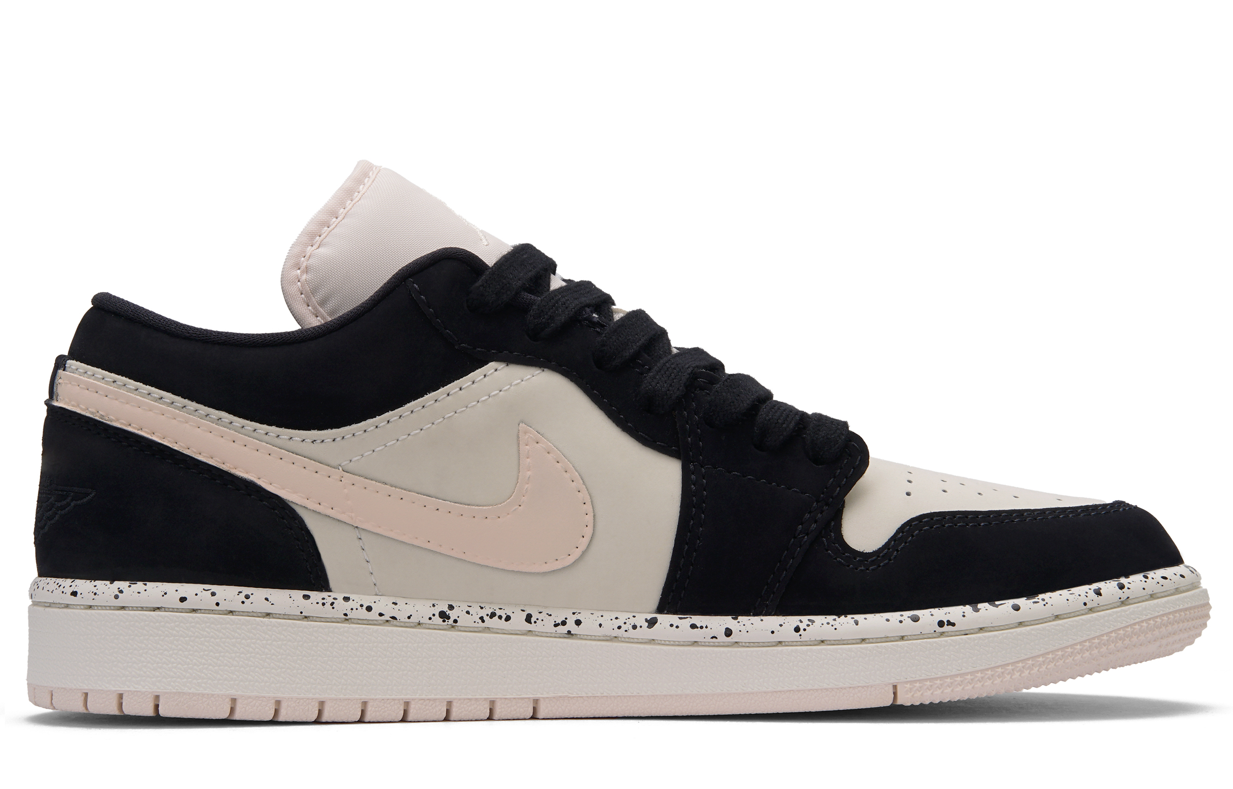 Jordan Air Jordan 1 Out Of Control Peach Low top Vintage Basketball Shoes Unisex Black Pink