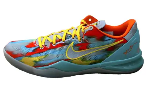 Nike Kobe 8 Protro trendy round toe lace-up wear-resistant low-top basketball shoes men's blue and red