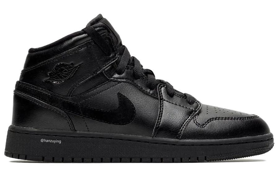 Jordan 1 Mid GS Deep Black