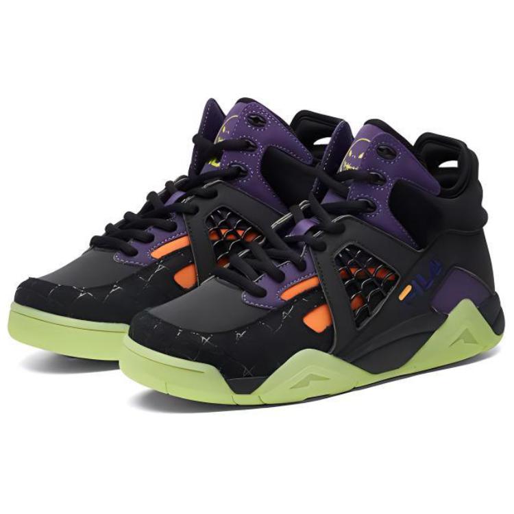 FILA FUSION Cage Mid top Basketball Shoes Men’s Black Purple