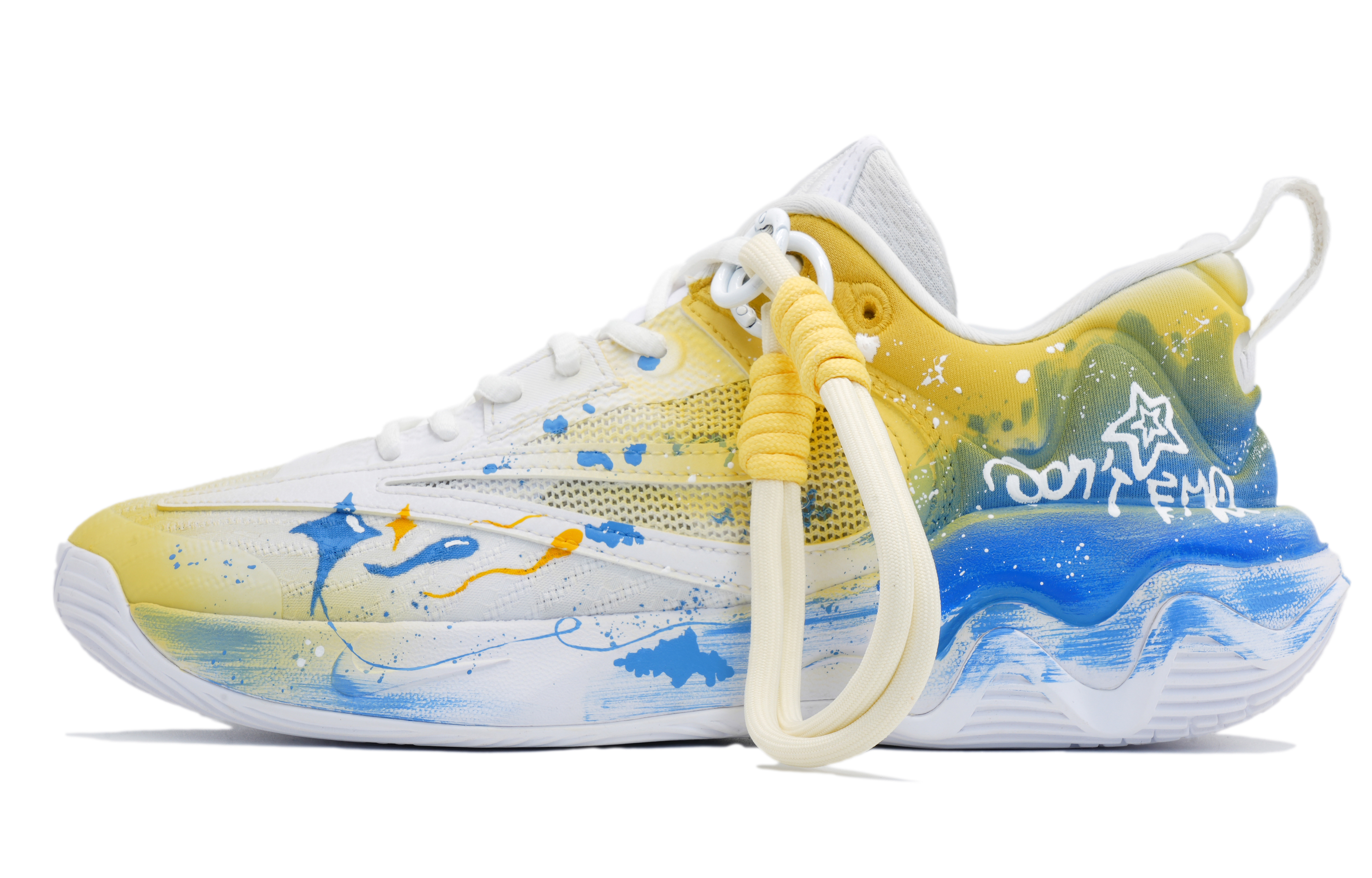 Nike Giannis Immortality Basketball Shoes Unisex Low Top Yellow Blue
